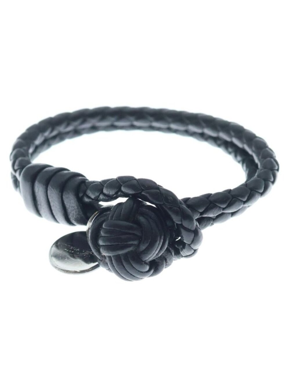 Bottega Veneta Intrecciato Leather Bracelet Black